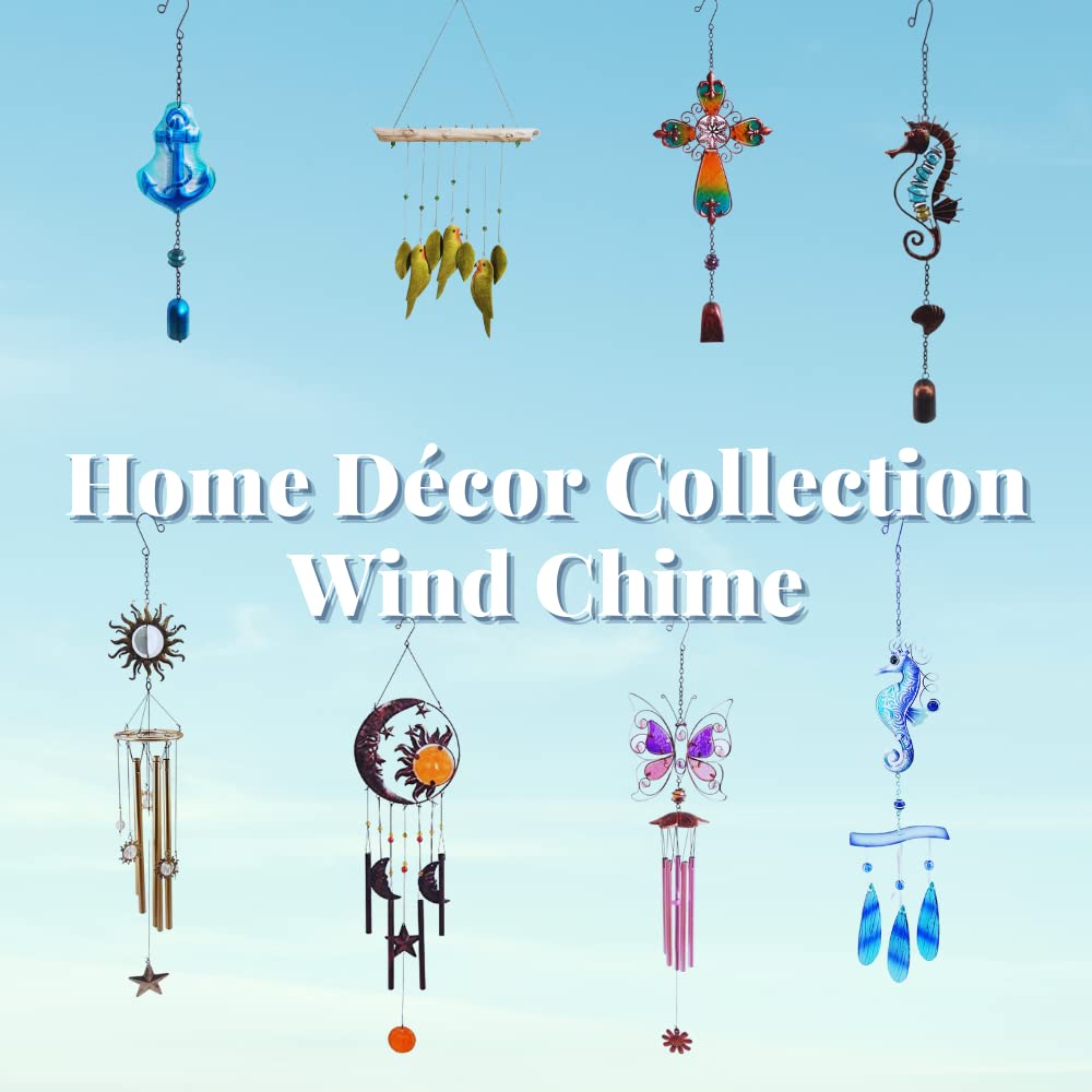 Comfy Hour Travel on Wings Collection 22" Metal Art Butterfly Windchime Hanging Windbell