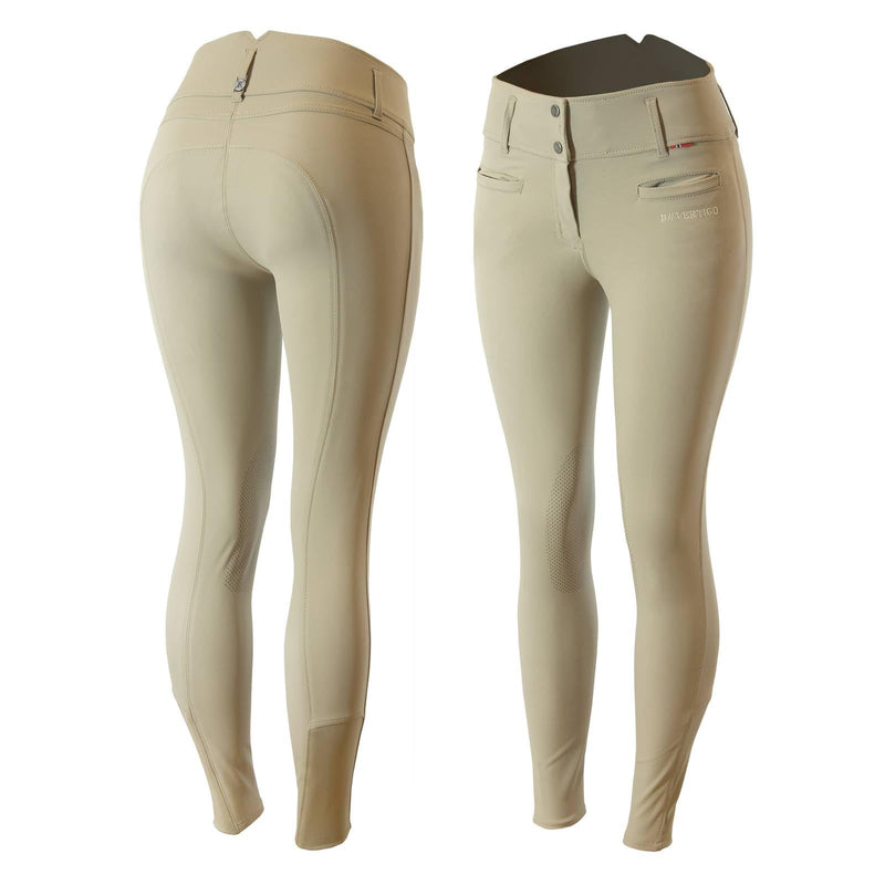 B Vertigo Womens Tiffany Silicone Knee Patch Breeches - Plaza Taupe Light Brown - 38