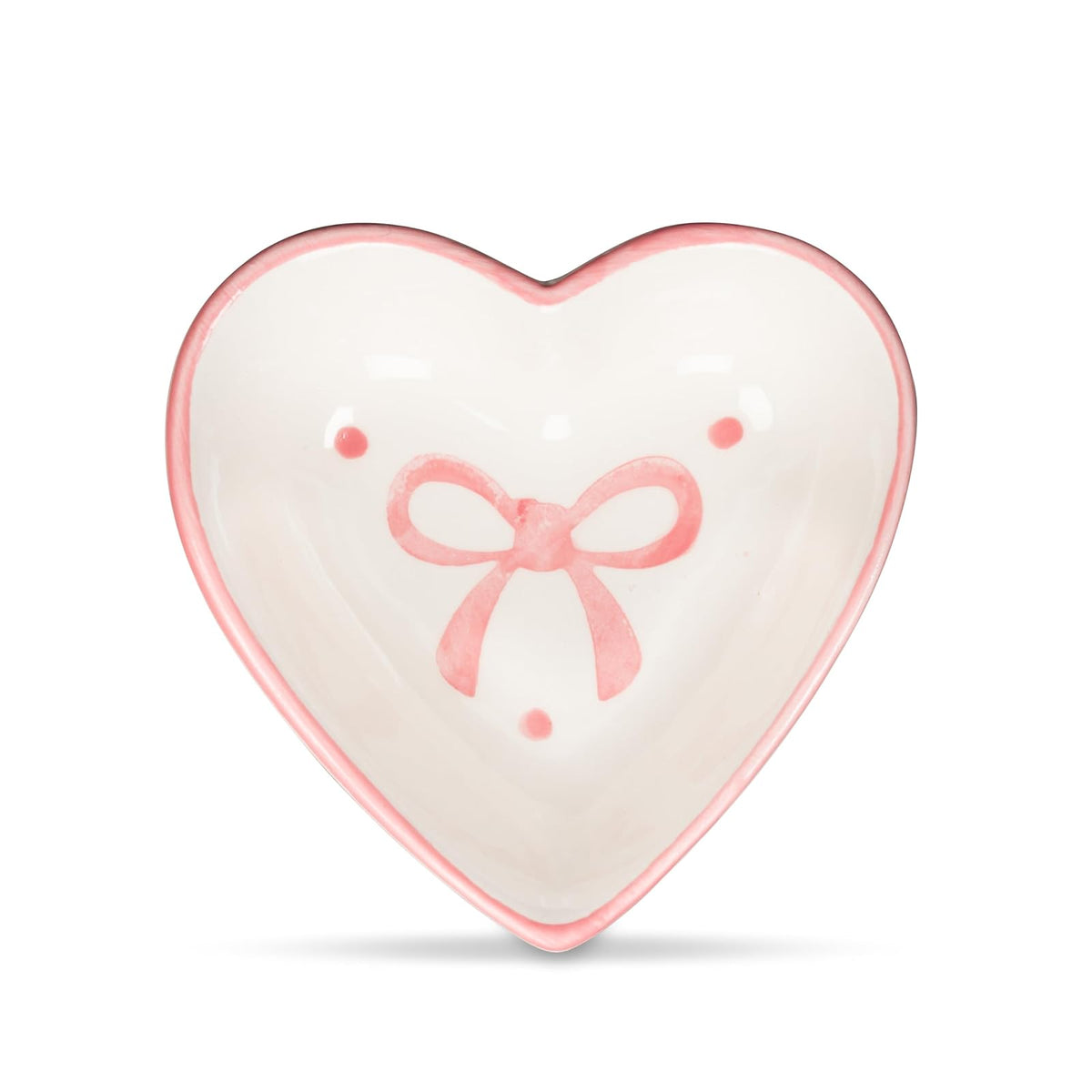 Abbott Collection Dishware Plate, 3.5"L, Ivory/Pink