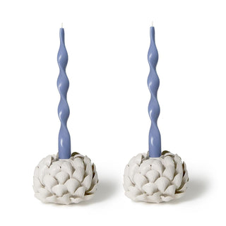 Two's Company Candle Holder, 5.5-Inch, White