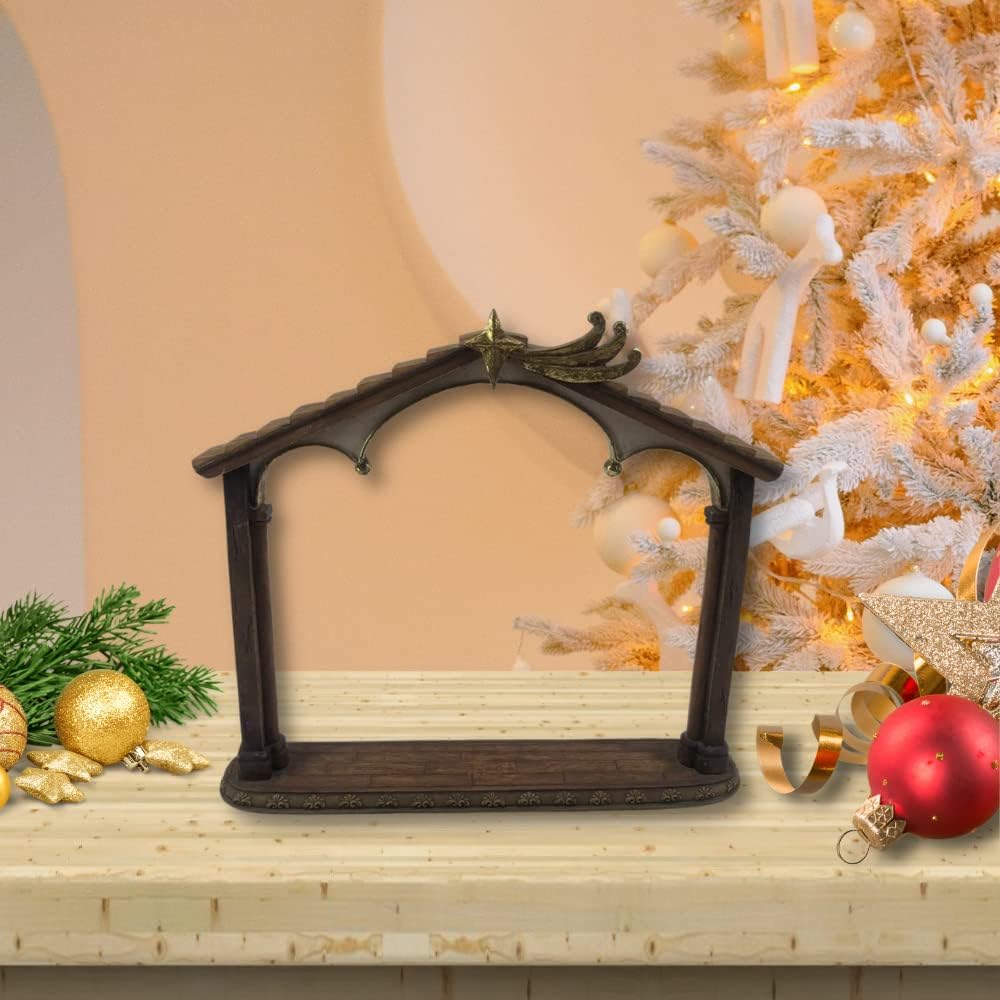 Comfy Hour The Story of Jesus Nativity Scene Collection 9" Nativity Creche Accessory for Christmas Holy Family Nativity Set, Stable for Nativity Scene Figurines, Polyresin