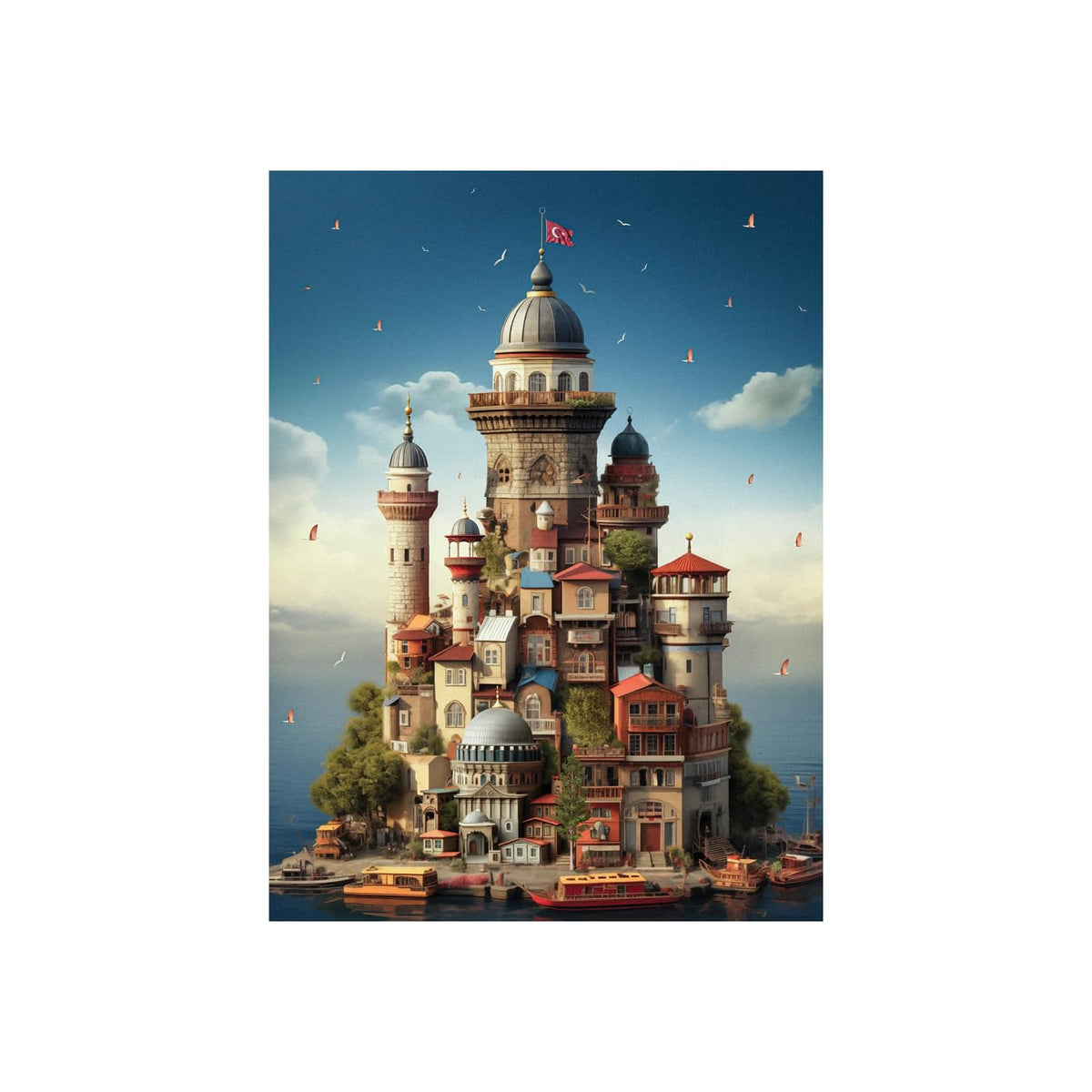 Anatolian Puzzles, 1000 pcs Jigsaw puzzle, Kiz Kulesi, 1000 Piece Jigsaw Puzzle