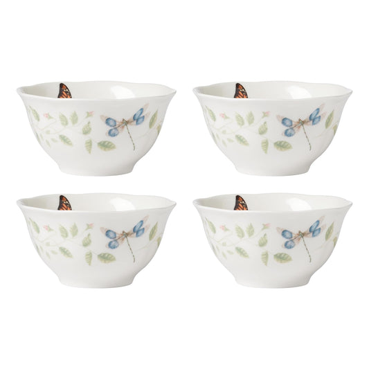Lenox Butterfly Meadow Vines 4Pc Rice Bowl Set, 3.31, Multi