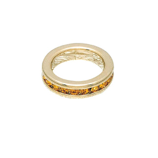 Maya J Charm, 14mm, Gold and Green