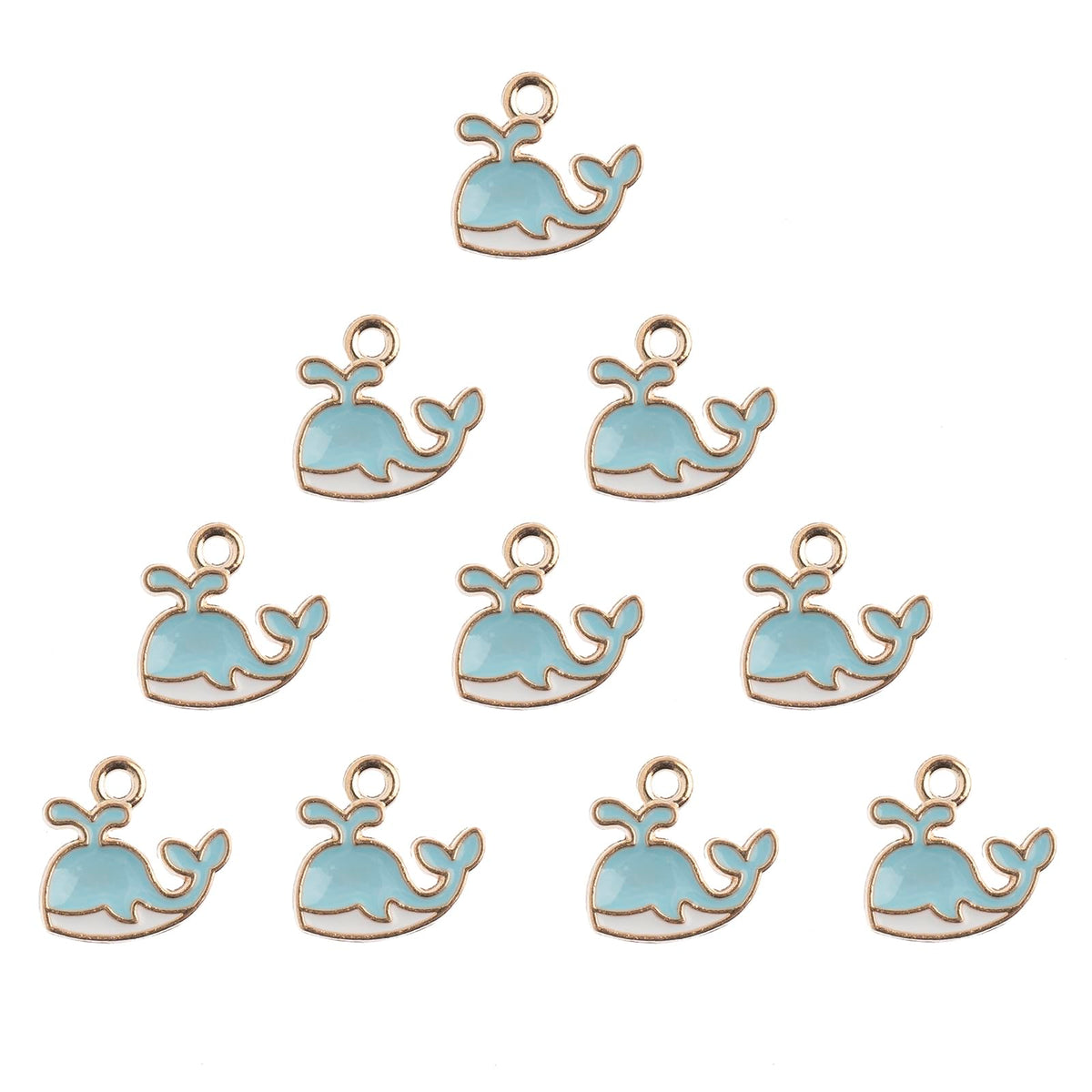 John Bead Charm, 14x13, Blue
