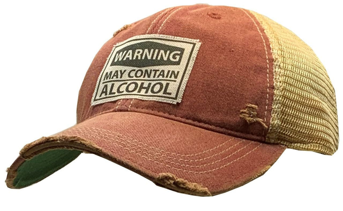 VINTAGE LIFE Hat, Dark Red Distressed, Vintage