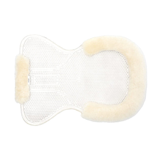 HORZE Harleigh Gel Half Pad with Full Lambskin Padding - Off-White - one Size