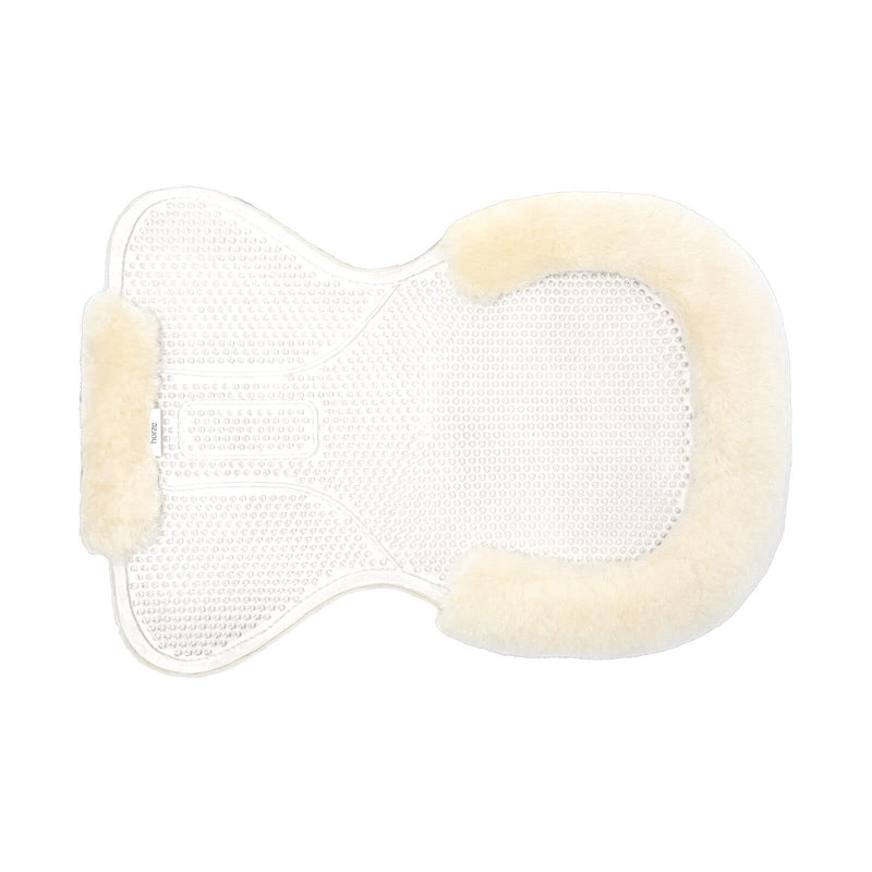 HORZE Harleigh Gel Half Pad with Full Lambskin Padding - Off-White - one Size