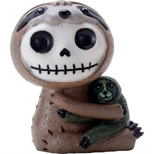 Pacific Trading SUMMIT COLLECTION Furrybones Brady Signature Skeleton in Sloth Costume Hugging a Sloth