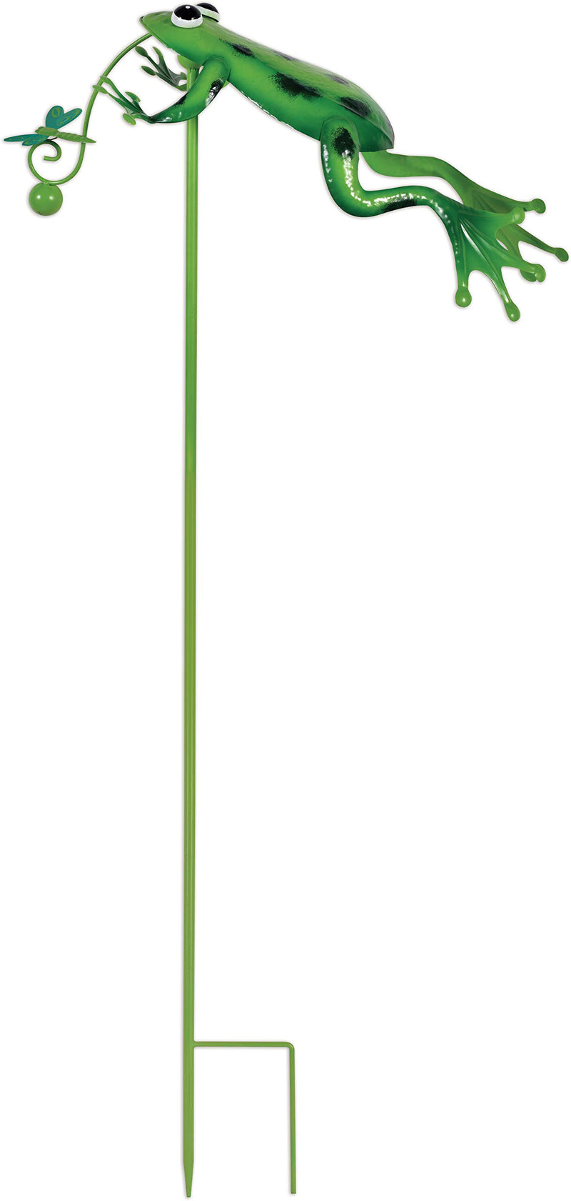 Sunset Vista Designs 93722 Frog Spinner Garden Stake, 38-inch Height
