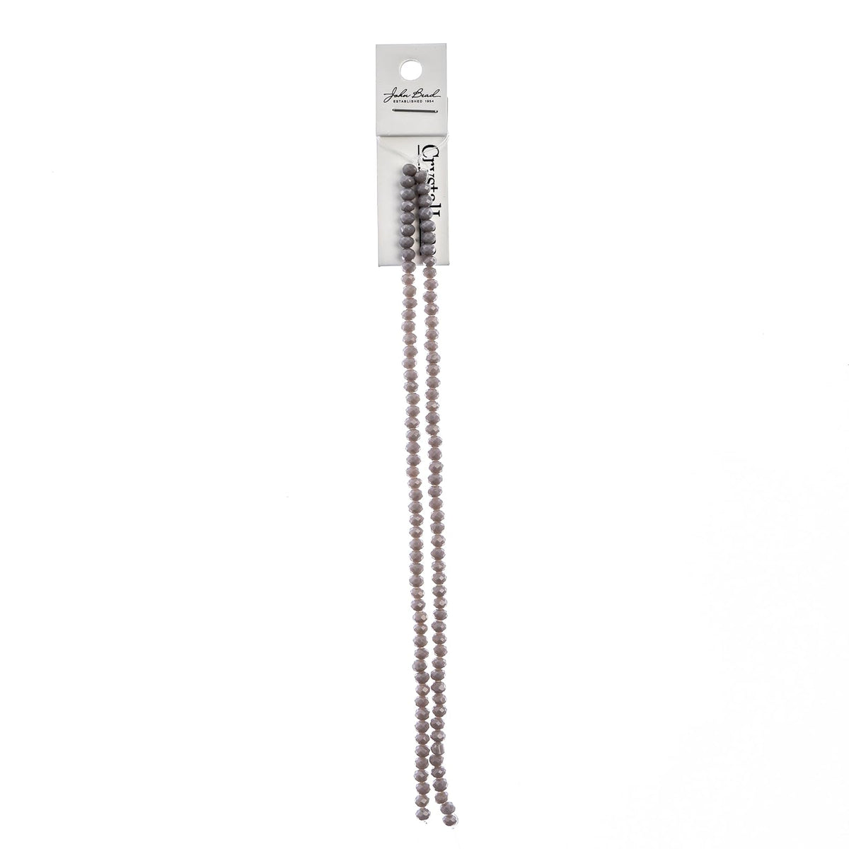 John Bead Craft Bead, 3mm x 4mm, Opaque Grey