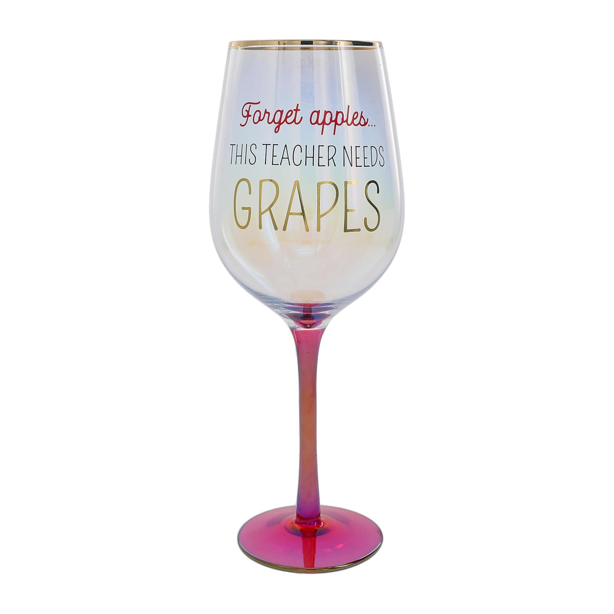 Pavilion Gift Company Drinking Cup, 16 Ounces, Iridescent, Clear, Red, Gold, Bla