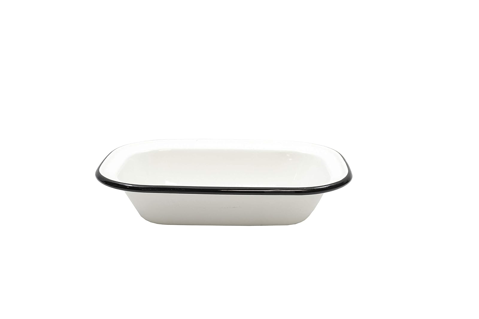 Tablecraft 80014 Enamelware Serving Pan, 9 1/2" L x 7" W x 2" H, White
