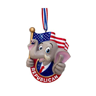 Kurt S. Adler Hanging Ornament, Small, Red Elephant