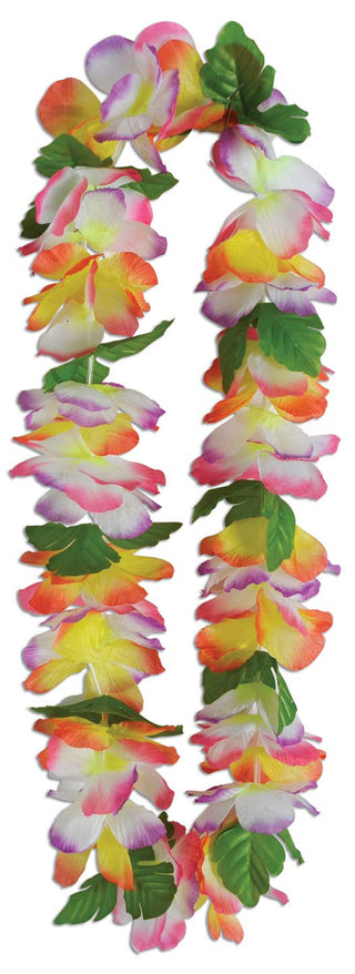 Beistle Tropical Garden Floral Lei Luau Party Favors, Necklace, 38", Multicolored