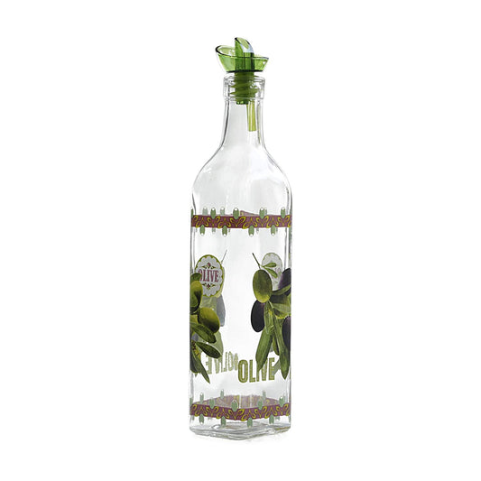 Grant Howard Olive Oil & Vinegar Glass Cruet with Ergo Pourer, 16 oz, Multicolored