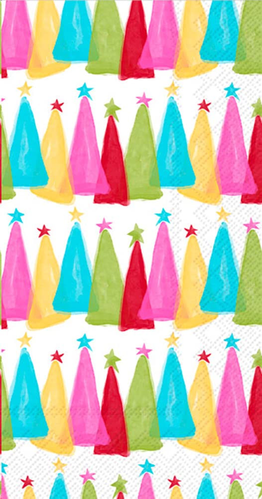 Boston International IHR 3-Ply Guest Towel Buffet Winter Holiday Christmas Paper Napkins, 16-Count, Jolly Folly Pattern