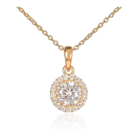 Diamond Treats Necklace, 11 mm x 11 mm, Clear-Gold