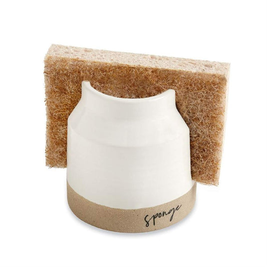 Mud Pie Stoneware Sponge Holder, 3 1/2" x 3 1/2", Stoneware