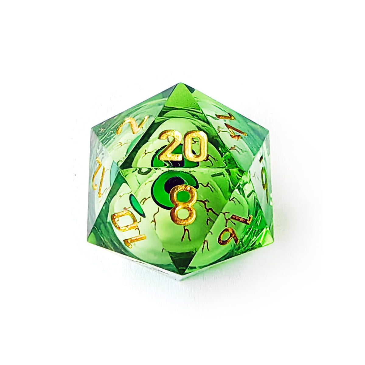 BESCON DICE Game Dice, 23MM, One Piece D20 With Green Eye