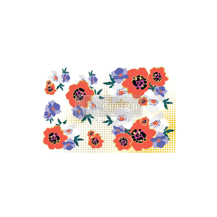 Redesign with Prima Iron On Transfer Design, 24x35 inches, Cece Modernist Floral