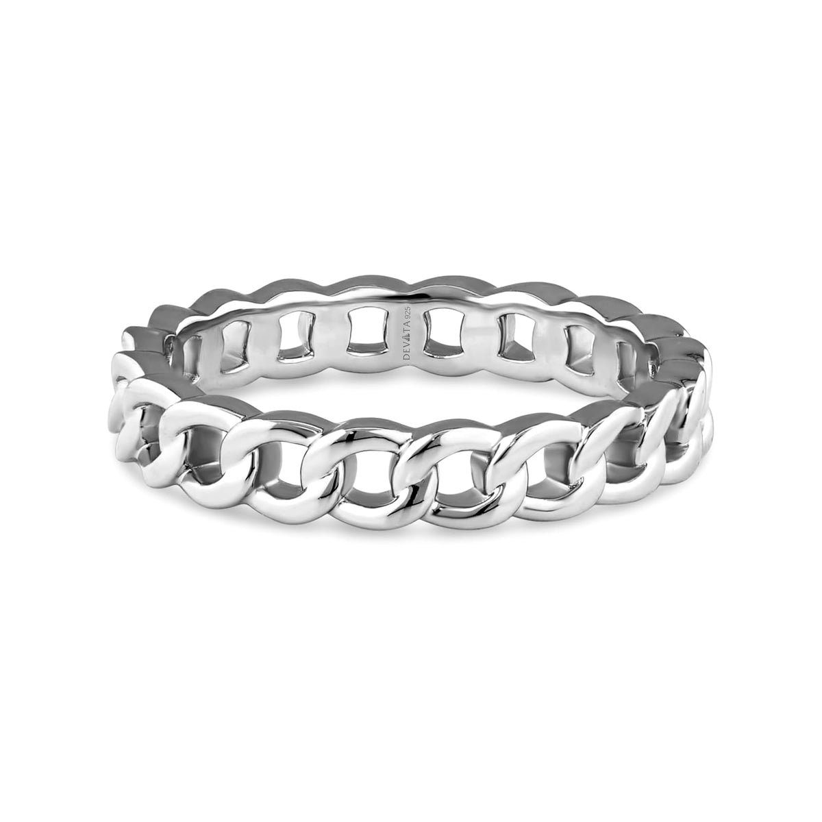 DEVATA Ring, 8, Silver 925/Curb Link CBM9921