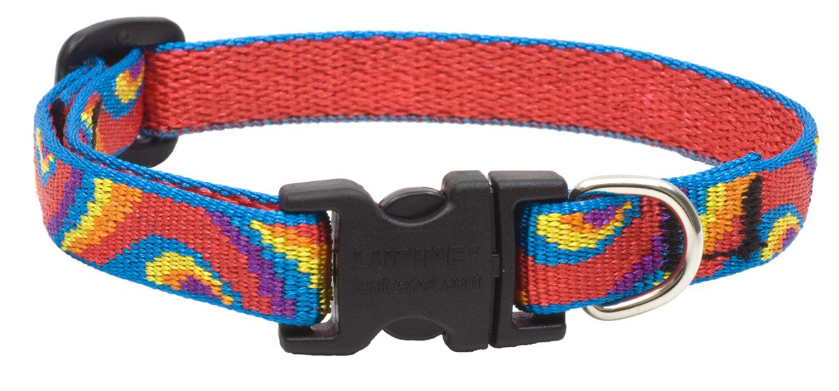 Lupine Pet Originals 1/2" Lollipop 10-16" Adjustable Collar for Small Dogs