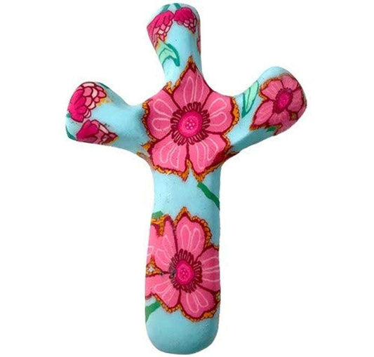 Calypso Studios by First & Main 5.5" Pink Garden Comforting Clay Cross