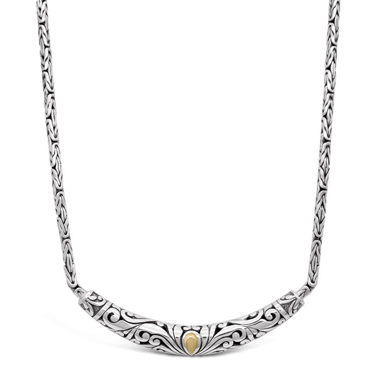DEVATA Necklace, 16-18" Length, Bali Filigree 6969/Byzantine Chain