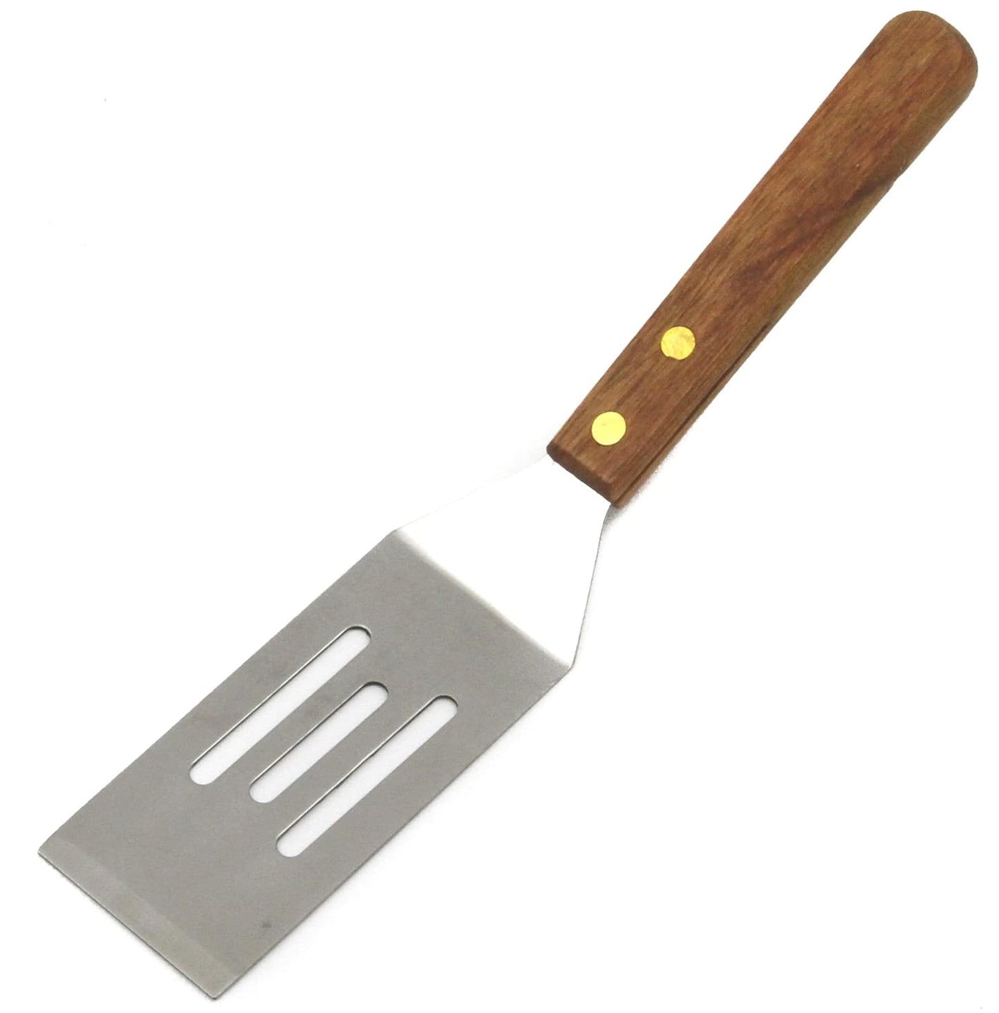 Chef Craft Select Stainless Steel with Wooden Handle Slotted Cookie Spatula, 8 inch, Natural