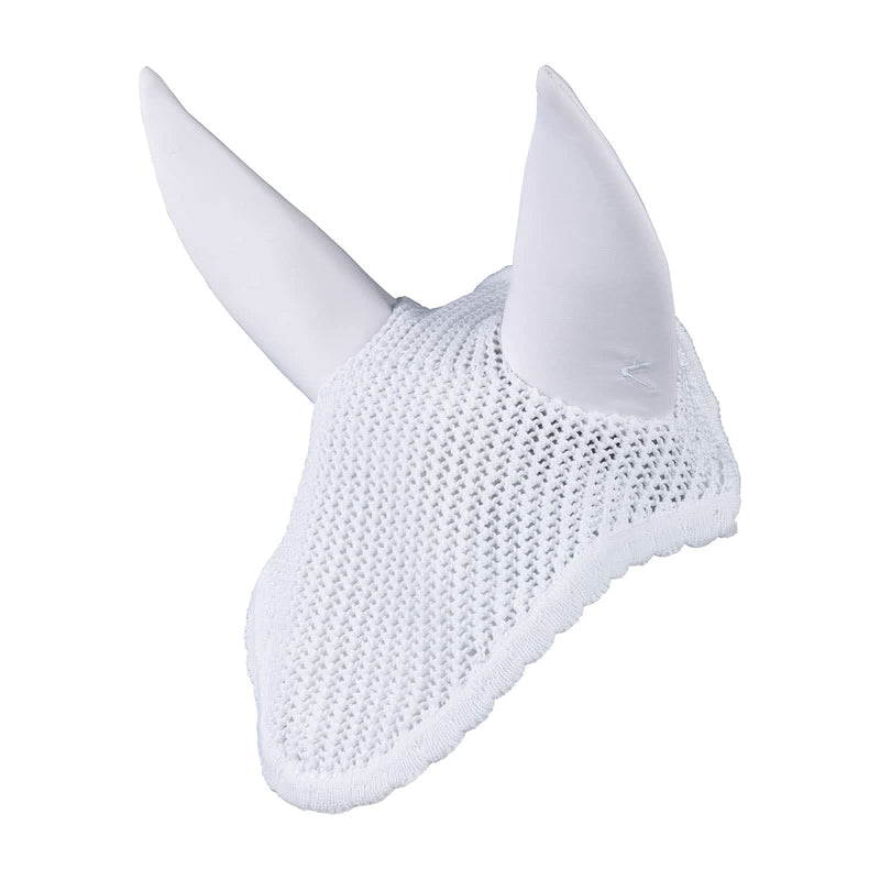 HORZE Marquess Noise Cancelling Crochet-Pattern Horse Ear Net - White - Horse