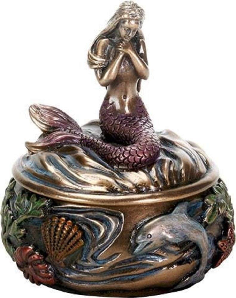 SUMMIT COLLECTION Storage Box, Dia 2.75" x H 3.25", Bronze