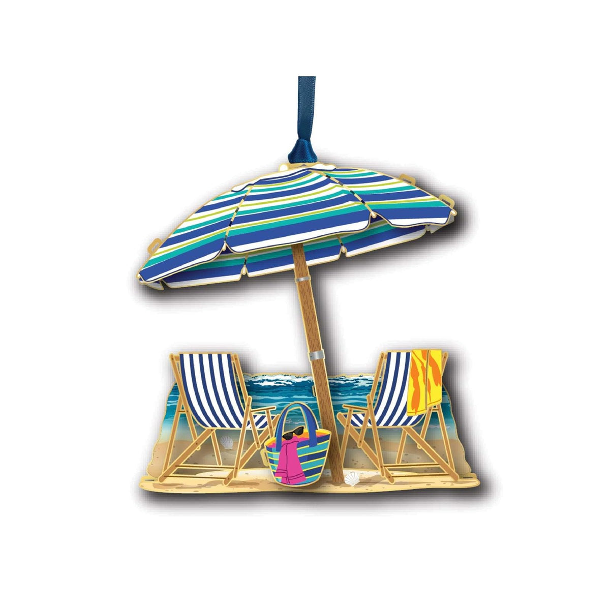 Beacon Design Hanging Ornament, 2.48 x 2.47 x 0.25 in, Multi Color