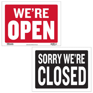 Comfy Hour 16 Inch Open Closed Sign, Double-Sided