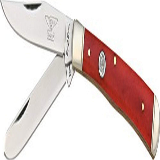 Blue Ridge Knives Rough Ryder Trapper Red Smooth Bone