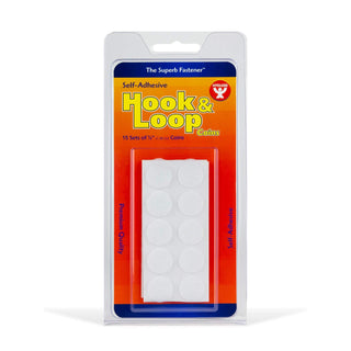 Hygloss Hook Loop Fastener, 5/8", White