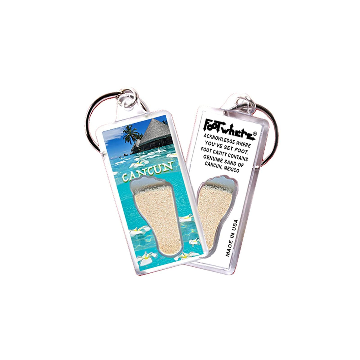 FootWhere Keychain, Small, Cnc106 - Hut