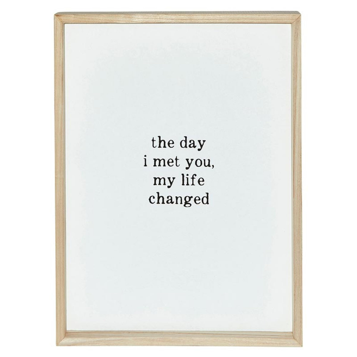 Santa Barbara Design Studio Pure Design Wood Sign Framed Inspirational Wall Art, 20" W x 27" H, The I Day I Met You