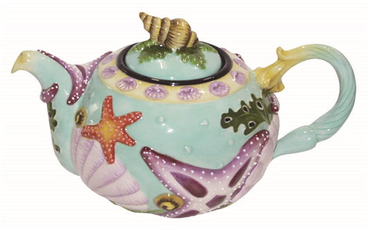 Blue Sky Clayworks 3011847 Star Fish Teapot, 9-inch Height