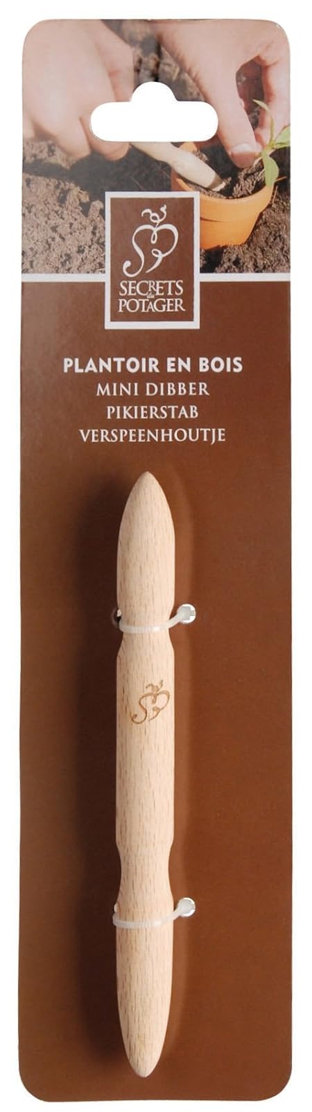 Esschert Design USA W4007 Secrets du Potager Wooden Mini Plant Dibber