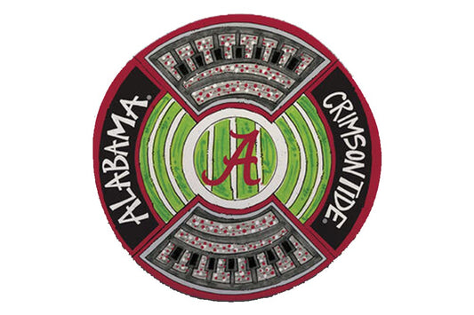 Magnolia Lane 20251 Alabama Round Stadium Platter, 13.5-inch Diameter