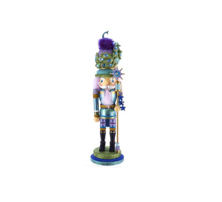 Kurt Adler 17.5-inch Hollywood Peacock Hat Nutcracker
