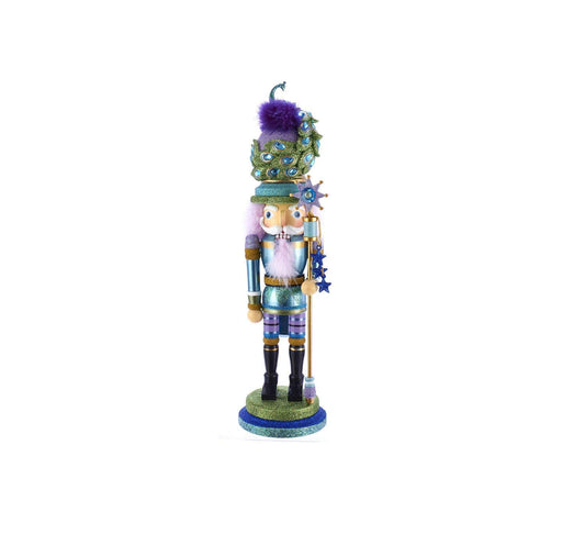 Kurt Adler 17.5-inch Hollywood Peacock Hat Nutcracker