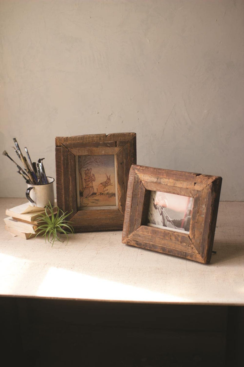 GwG Outlet Set of Two Recycled Wooden Photo Frames NMCC1044