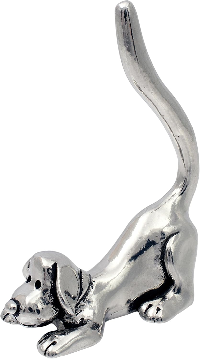 Basic Spirit Dog Stretching Ring Holder (Pewter) Yoga Pose