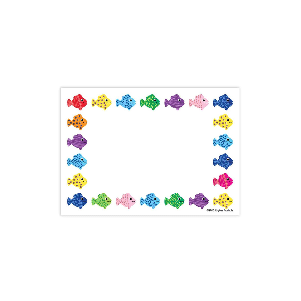 Hygloss Label, 3.5" x 2.5", Assorted Fish
