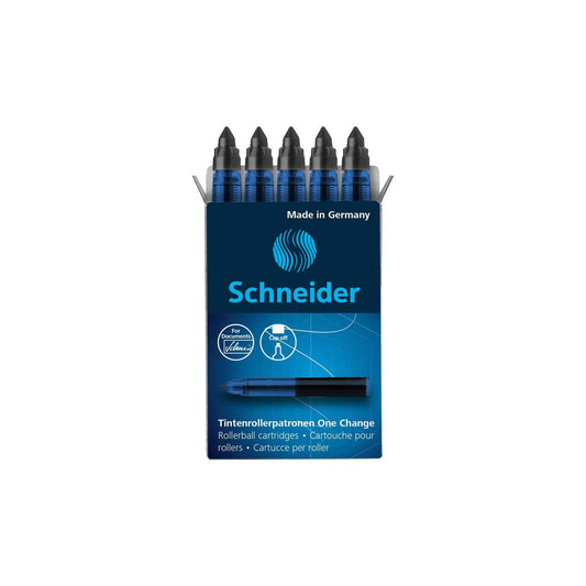 Schneider Pen Marker Ink Cartridge Refill, 1 count (Pack of 5), Black