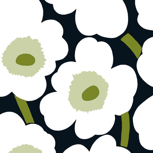 Ideal Home Range 20 Count Boston International 3-Ply Paper Cocktail Napkins, Marimekko Black Unikko