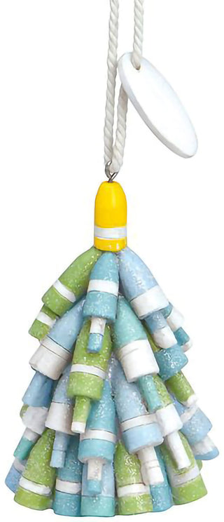 Cape Shore Hanging Ornament, Red, Green, Silver, Gold, Classic
