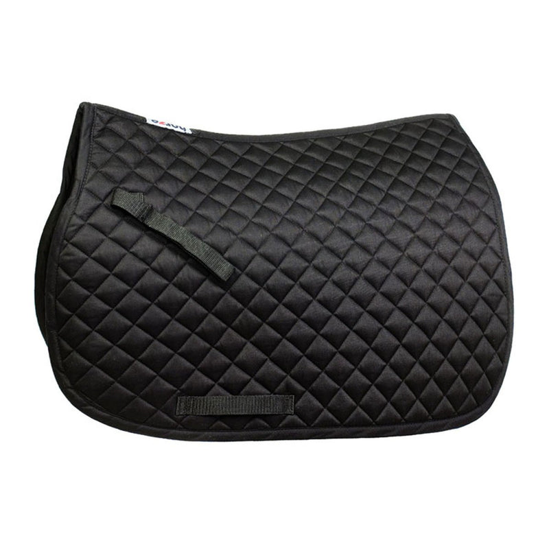 HORZE Chooze Soft Quilted Padded Lightweight All Purpose Saddle Pad for Horses - Black - Horse